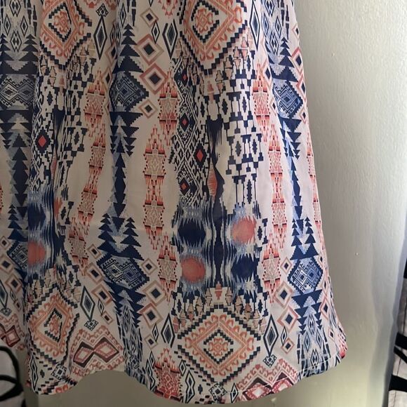 Semi sheer, southwestern, print halter style dress by Francesca’s - Picture 7 of 9